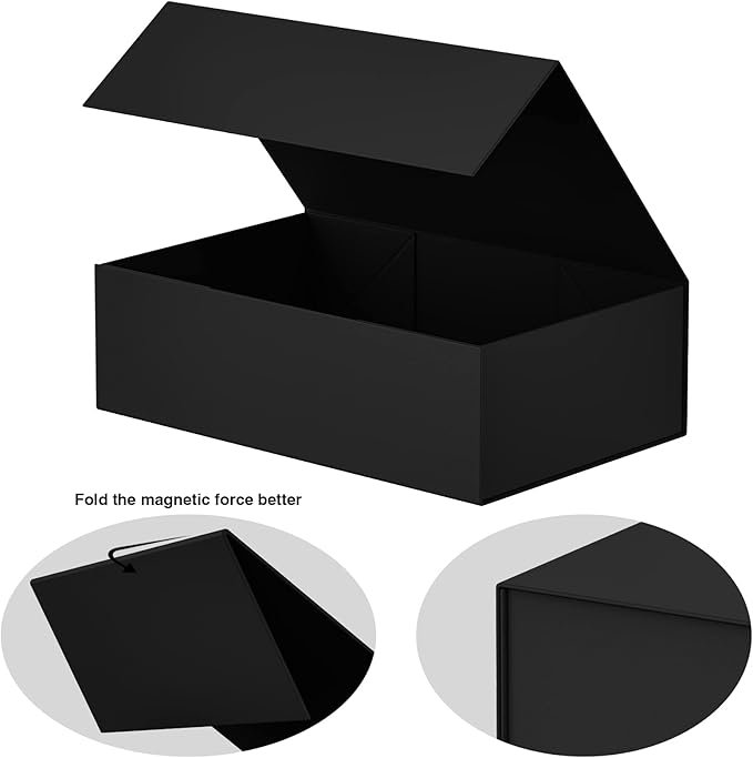 Luxury Large Gift Box 13.8"x9"x4.3" Storage Box Ribbon Magnetic Closure for Luxury Packaging Box for Mother's Day, Birthdays, Bridal Gifts,Weddings