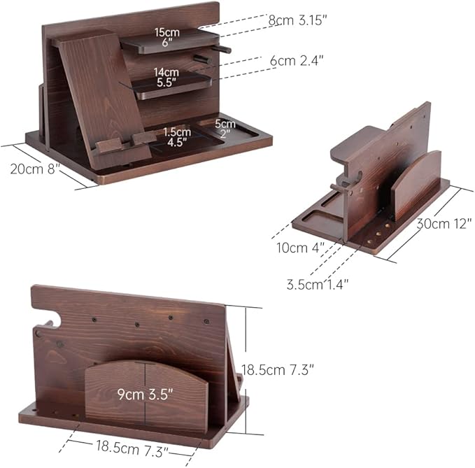 Gifts for Men Bedside Organiser Wood Phone Docking Station Dad Birthday Gifts for Him Nightstand Key Wallet Watch Stand Mens Gifts for Xmas Presents for Dad Husband Boyfriend Anniversary & Christmas