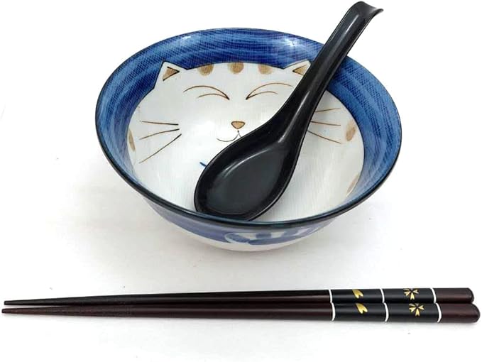 JapanBargain 4507, Bamboo Chopsticks Reusable Japanese Chinese Korean Wood Chop Sticks Hair Sticks 5 Pair Gift Boxed Set Dishwasher Safe, 9 inch (Gold-CherryBlossom)