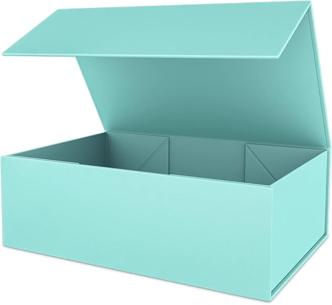 Gift Box 12" x 6" x 4" with Magnetic Closure Lid Gifts Boxe for Presents,Bridesmaid Gifts Boxes,Cute Box,Birthday Gift Boxe,Luxury for Gifts Packaging, Magnetic Gift Boxes for Wrapping Gifts (Light Blue)