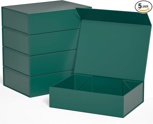 Green Gift Boxes 11.9" x 8.5" x 3.3" with Magnetic Closure Lid Gift Box for Presents,Bridesmaid Gifts Boxe,Cute Boxes,Birthday Gift Box,Luxury for Gift Packaging, Magnetic Gift Boxe for Wrapping Gifts