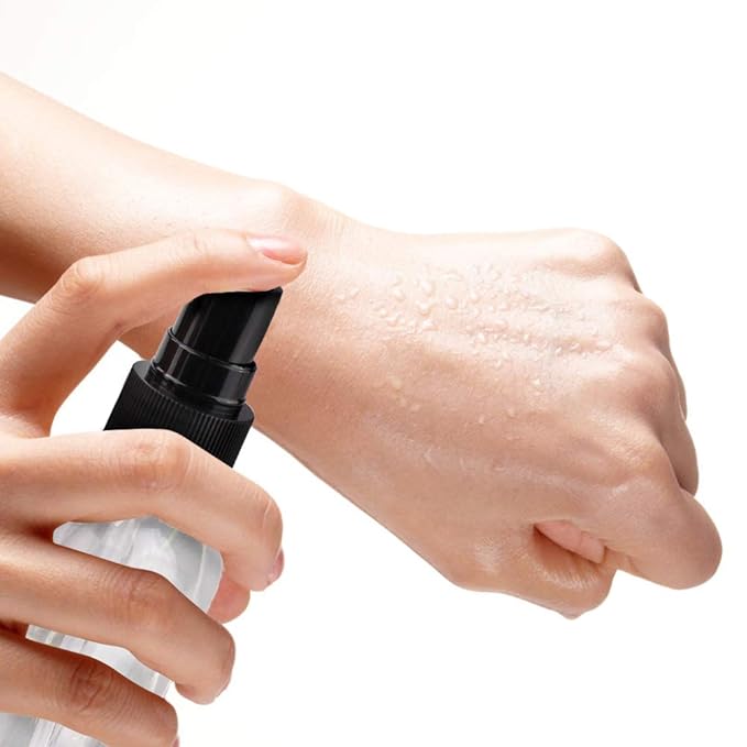 Wedama Spray Bottle, 2 oz Fine Mist Glass Spray Bottle, Little Refillable Liquid Containers for Watering Flowers Cleaning (16 Pack, Clear)