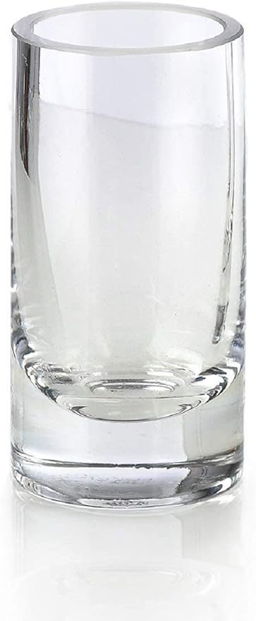 Serene Spaces Living Clear Glass Bud Vases, Set of 4, Ideal for Tablescape at Weddings, Events, Measures 4" Tall and 2" Diameter