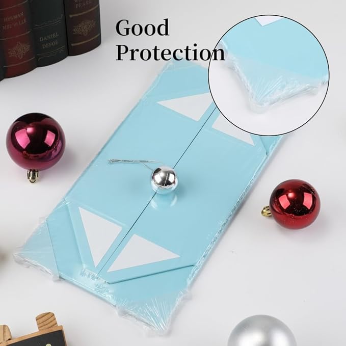 6 Pcs Small Blue Gift Box 8x8x4 Inch Magnetic Gift Box Small Magnetic Box with Crinkle Paper Blue Small Gift Box with Shredded Paper Luxury Gift Boxes with Lids for Presents