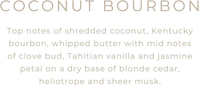 River Birch Candles Coconut Bourbon Scented Candle | Premium, All-Natural, Non-Toxic, Soy Candles | 16oz 90 Hr Burn Time | Cozy Relaxing Gifts for Home