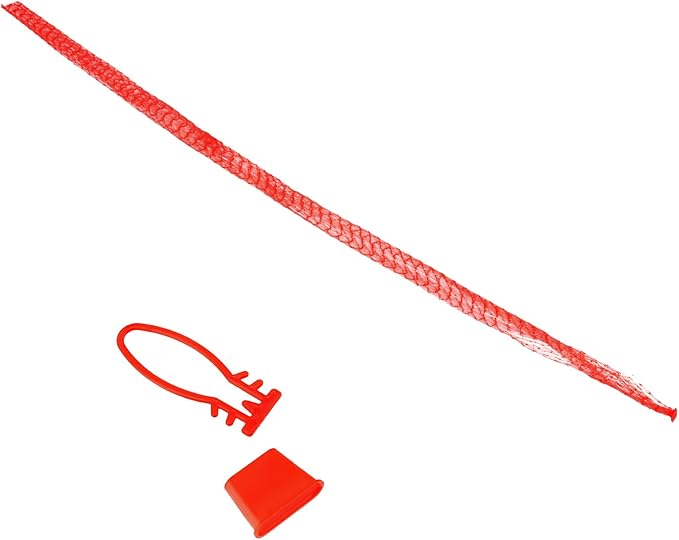 400 Pcs 22 Inch Nylon Mesh Bags, Red Plastic Produce Net with Buckles, Red Mesh Produce Bags Fruit Net Seafood Boil Bag for Onion Potato Storage