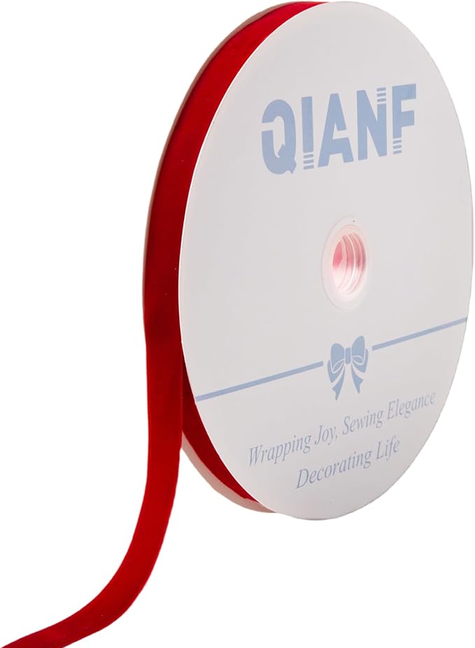 Vintage Red Velvet Ribbon, 5/8 Inch X 25Yd