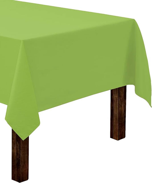 Gee Di Moda Rectangle Tablecloth - 60 x 102 Inch Apple Green Table Cloth for 6 Foot Rectangle Table - Heavy Duty Washable Fabric - for 6 Ft Buffet Table, Holiday Party, Dinner, Wedding & Baby Shower
