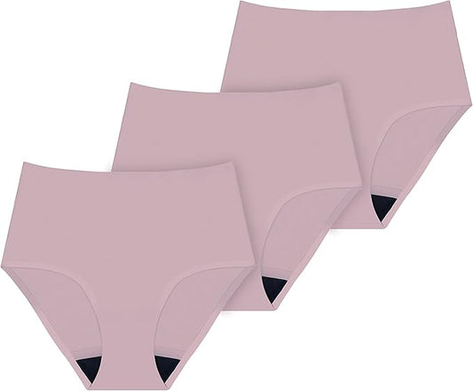 AIRCUTE Washable Urinary Incontinence Underwear for Women Absorbent Seamless High Waist Leak Protective Panty 3 Pack
