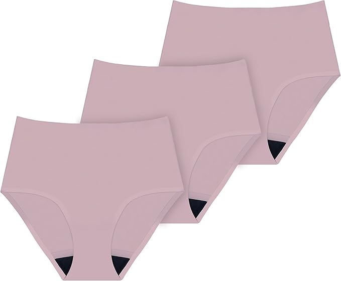 AIRCUTE Washable Urinary Incontinence Underwear for Women Absorbent Seamless High Waist Leak Protective Panty 3 Pack