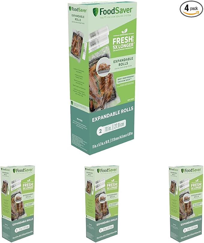 FoodSaver Vacuum Sealer Bags for Extra Large Items (Pack of 8)