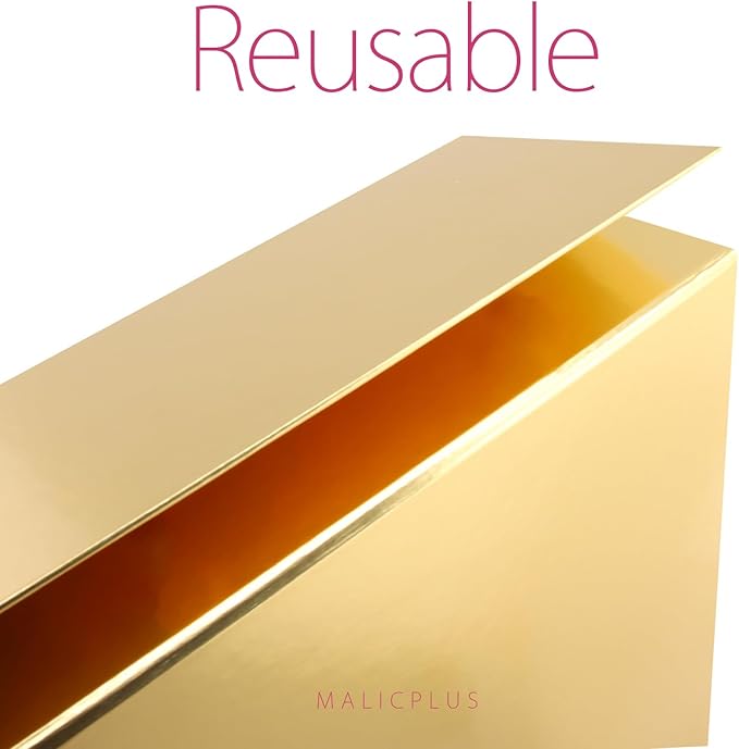 6 Large Gift Boxes with Lids 13.5x9x4.1 Inches, Gold Groomsmen Proposal Gift Boxes with Magnetic Closure for All Occasion (Glossy Gold)