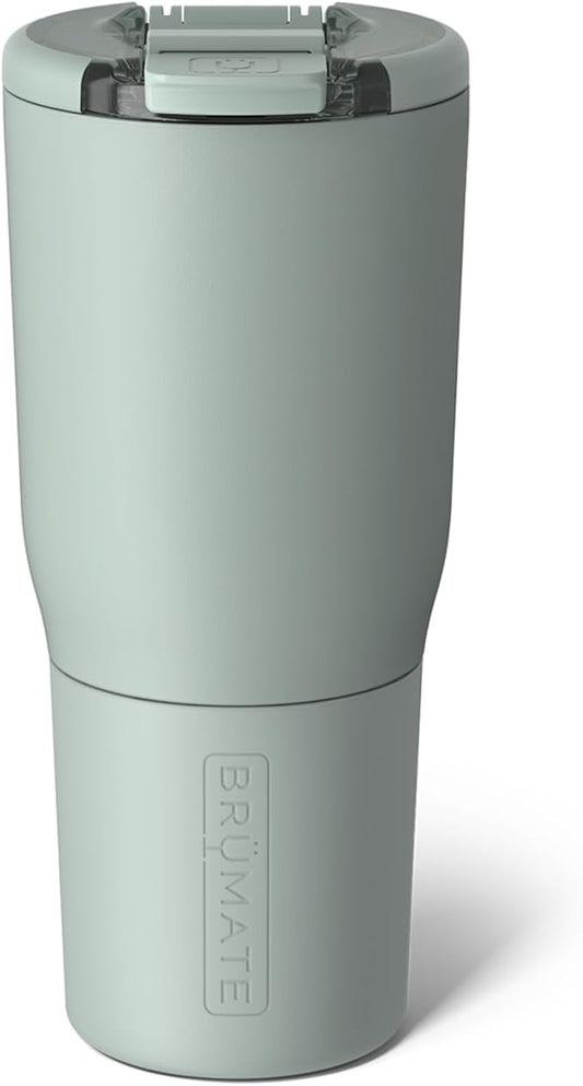 BrüMate Nav 25oz 100% Leak Proof Insulated Travel Tumbler with Magnetic BevLock™ Lid - Double Wall Cup-Holder Friendly Stainless Steel Mug (Sage)