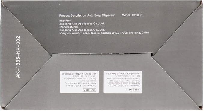 AIKE 17oz. Touch-Free Rechargeable Automatic Liquid Soap Dispenser for Kitchen Dish Soap