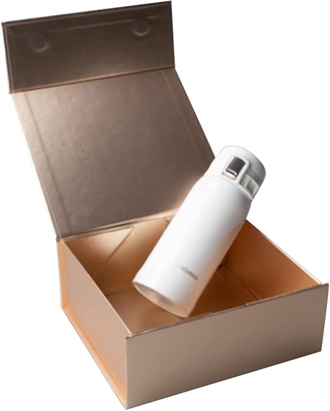 Rsgift Rose Gold Gift Box,11x7.8x3.5 Inches,Gold Christmas Boxes with Lids,Groomsman Wedding Box with Magnetic Closure Boxes