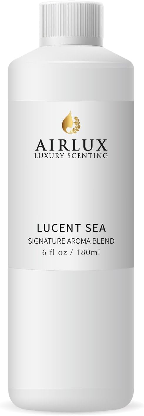 Signature Aroma Oil No. 4 Lucent Sea – Aroma Oil for Cold Air & Waterless Diffusers and DIY Crafts – 180 mL, 6.1 fl oz Eco Refill Bottle