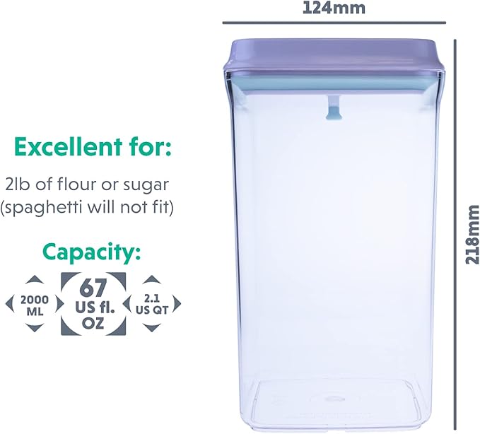 Bop Top | Airtight Meal Prep Containers with Lids | Food Storage Container Sets | Snack and Overnight Oats Fridge Organizer | Pantry and Kitchen Organization