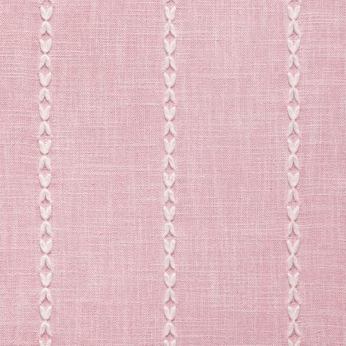 Braided Farmhouse Table Runner,Braided Pink 13x48 Inch, Cotton Linen Table Runners 48 Inches Long, Embroidered Striped Pink Boho Table Runner Rustic Home Decor