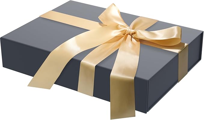 Gift Box 11.5 x 8.2 x 2.3 In Gift Boxes for Presents Magnetic Closure, Gift Boxes with Lids for Presents Birthday Luxury Jewelry T-shirts Gloves Scarves Books Clothes Gift Wrap - Gentleman Blue