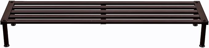 Metal Plant Stand, Rust-proof Aluminum Display Rack, Plants Display Stands Decoration Racks for Living Room Garden Balcony Patio (Ebony, 42.5Inch Low Leg)