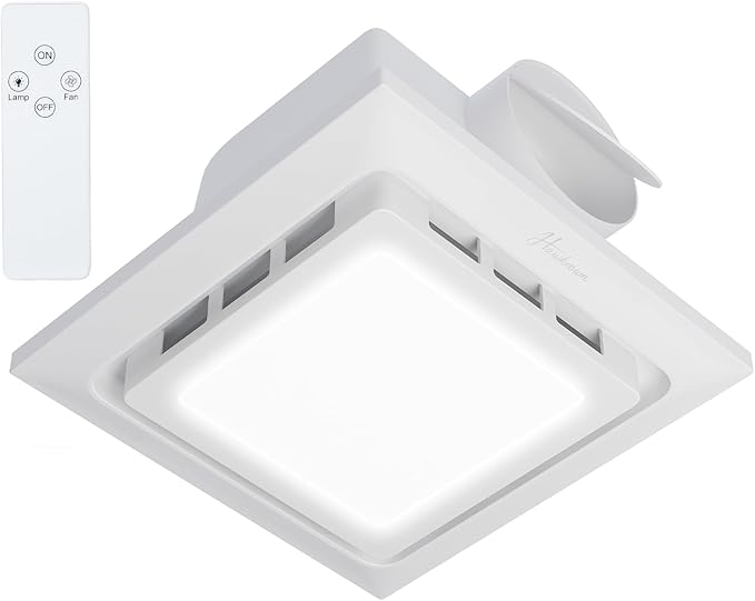 2-in-1 Bathroom Exhaust Fan with Light, 36W Quiet Vent Fan - 140 CFM,6000K LED Light Easy to Install