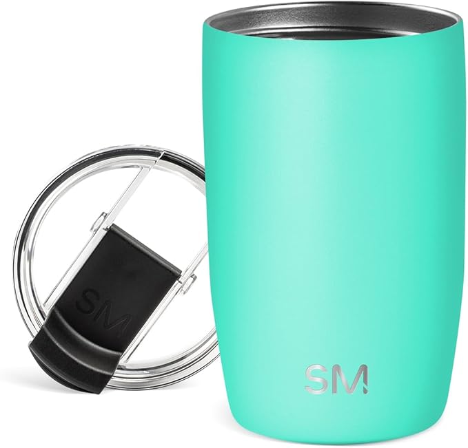 Simple Modern Voyager Travel Coffee Mug Tumbler with Flip Lid | Insulated Stainless Steel Cold Brew Iced Coffee Cup | Gifts for Women Men Him Her | 12oz | Tropical Wave
