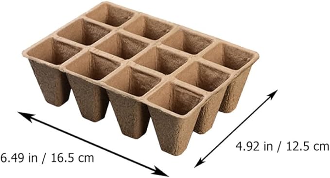 10pcs Biodegradable Paper Plant Nursery Pots Multi-Cell Seedling Trays for Gardening Herb Growing Containers Safe Planting Cups