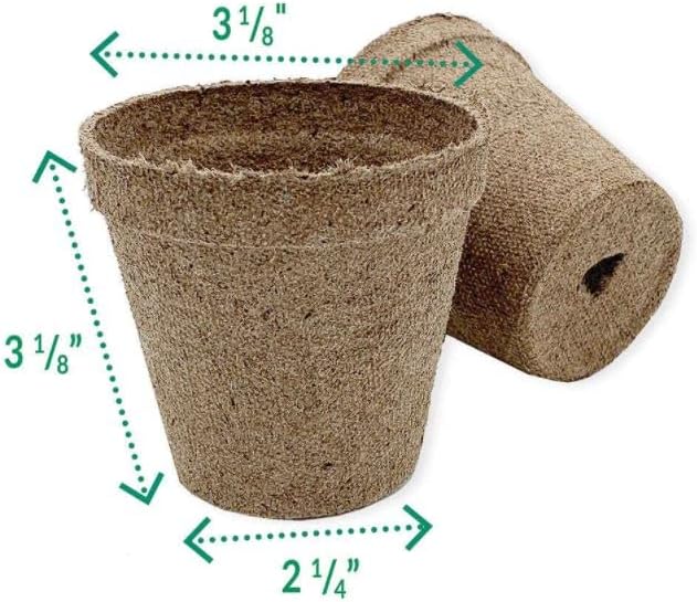 Jiffy Organic Seed Starting 3" Biodegradable Peat Pots (100 Pots)