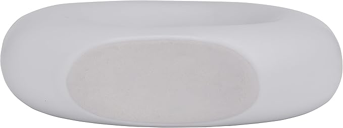 Sagebrook Home Modern Ceramic Vase - Minimalist Round Hollow Stoneware Decorative Accent for Home, Office, Bedroom, Living Room - 5" White