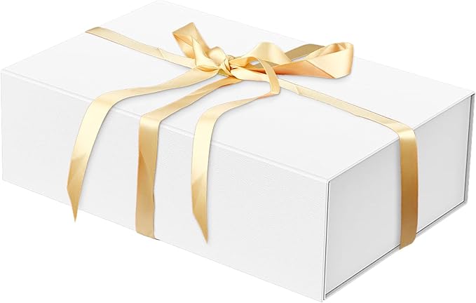 Luxury Large Gift Box 13.8"x9"x4.3" Storage Box Ribbon Magnetic Closure for Luxury Packaging Box for Mother's Day, Birthdays, Bridal Gifts,Weddings