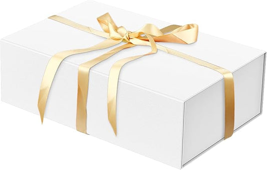 Luxury Large Gift Box 13.8"x9"x4.3" Storage Box Ribbon Magnetic Closure for Luxury Packaging Box for Mother's Day, Birthdays, Bridal Gifts,Weddings
