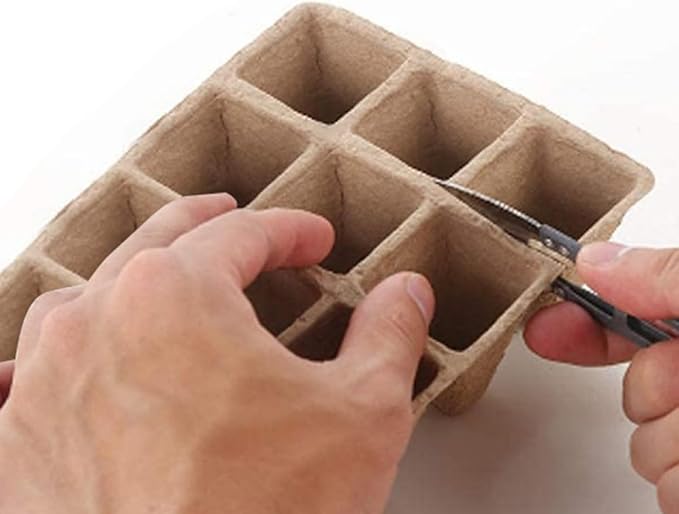 Biodegradable Plant Nursery Cups with Labels and Seedling Starters Plant Starting Pots for Vegetable Seedlings and Cuttings Gardening Starter Kit for Home and Nursery Use