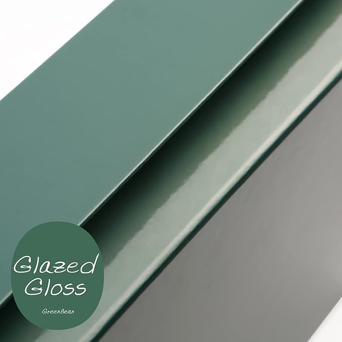 GREEN BEAN Gift Box 13x9.7x3.4 Inches, Large Green Gift Box with Lid for Presents, Magnetic Gift Boxes for Clothes, Shirt (Glossy Metallic Green, Dot Design Inside)