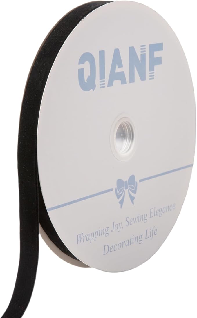 Vintage Black Velvet Ribbon Christmas Ribbon for Gift Wrapping Crafts Christmas Tree Ornaments Garland Decorations, 5/8 Inch X 25Yd