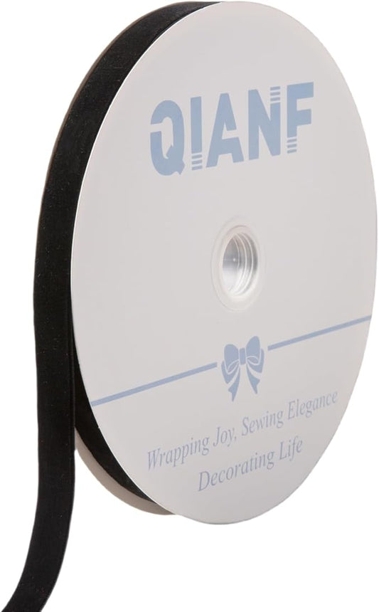 Vintage Black Velvet Ribbon Christmas Ribbon for Gift Wrapping Crafts Christmas Tree Ornaments Garland Decorations, 5/8 Inch X 25Yd