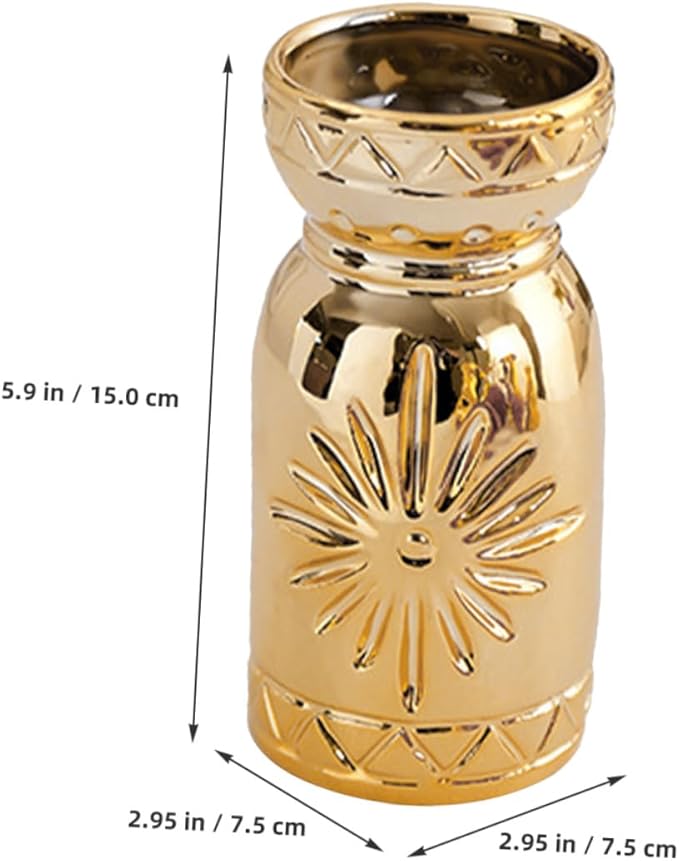 Mobestech Modern Ceramic Flower Vase Small Ribbed Table Decor for Home and Wedding Stoneware Vase Centerpiece for Dried and Artificial Flowers Versatile Shelf Accent