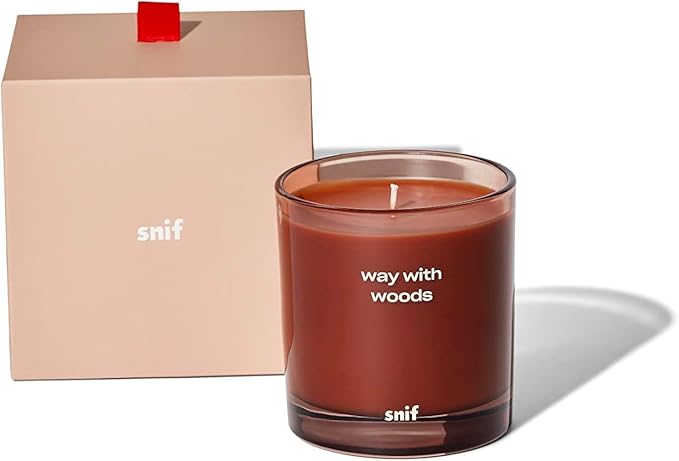 Way with Woods Luxury Scented Candle by Snif, Inviting and Crisp Scent, 200+ Hours, 100% Cotton Fiber Wicks, Soy Wax Blend, Non-Toxic, Vegan, 50 oz
