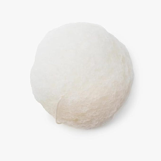 Plant-Based Konjac Facial Sponge: Natural Face Exfoliator for All Skin Types - Charcoal, Matcha, or Original - Gently Cleanses & Balances - Vegan, Cruelty-Free, 100% Biodegradable (White)