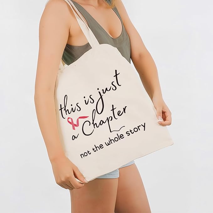 Canvas Tote Bag for Women, This Is Just a Chapter Not The Whole Story Shoulder Bags, Casual Canvas Totes for Work Traveling, Christmas Gifts to Friends and Family