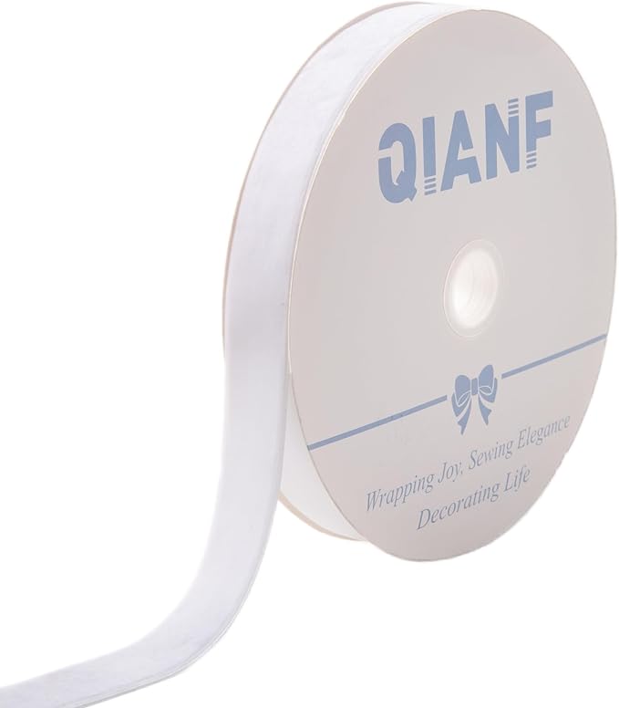 Vintage White Velvet Ribbon, 1 Inch X 25Yd