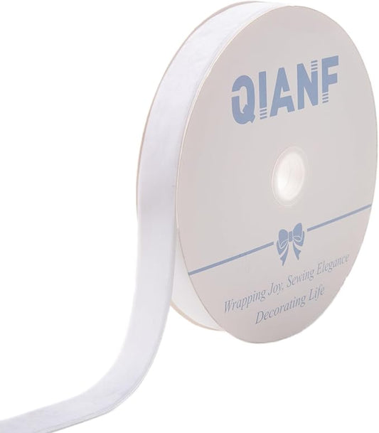 Vintage White Velvet Ribbon, 1 Inch X 25Yd