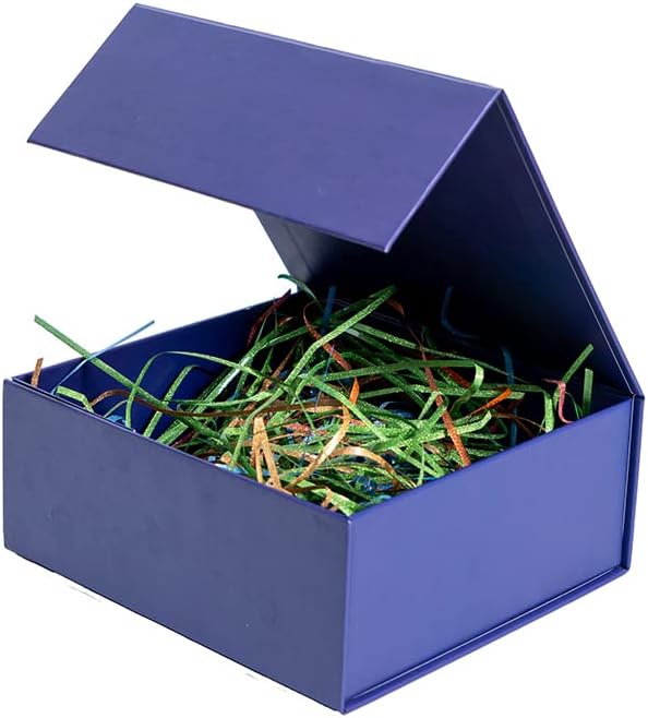 Rsgift Blue Gift Boxes,7.8 x7x 3.1 Inches Gift Box with Lid,Groomsmen Graduation decorative boxes…