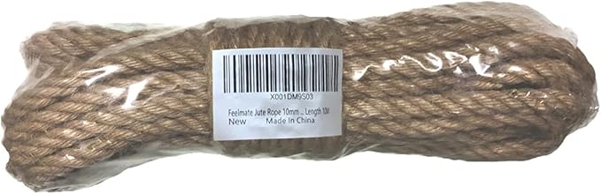 10mm Jute Rope 32Feet Burlap Twine Natural Thick Strong Hemp Cord for Arts Crafts DIY Decoration Gift Wrapping…