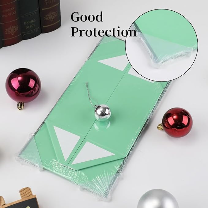 1 Pc Small Green Magnetic Gift Box 8x8x4 Inch Box with Crinkle & Shredded Paper, Luxury Gift Boxes with Lids