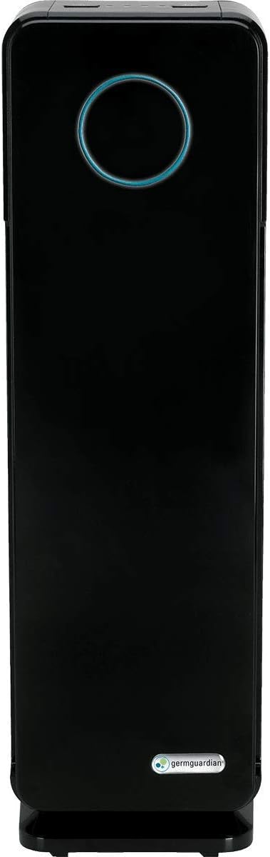 GermGuardian 5-In-1 HEPA Air Purifier for Home, Pet Air Purifier with HEPA Air Filter & UV-C Light, AC4300BPTCA, 743 Sq. Ft., 22'' Tower, Black