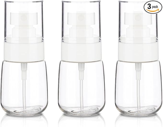 3pack Small Spray Bottle, 1oz Mini Spray Bottles, Clear Empty Travel Spray Bottle, Fine Mist Plastic Spray Bottles