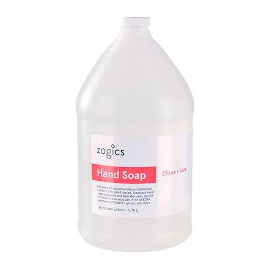Zogics Hand Soap, Citrus + Aloe Hand Soap (1 Gallon Refill)