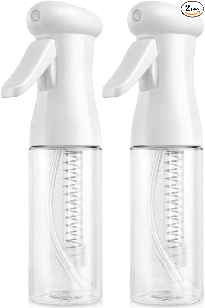 Continuous Travel Spray Bottle,Hair Small Spray Bottl e,Plants Water Spray Mist Bottle,Ultra-Fine Spray Bottle for Hair,Skincare, Plant Care, Pet Grooming, Cleaning 100 ML White（2 Pcs）