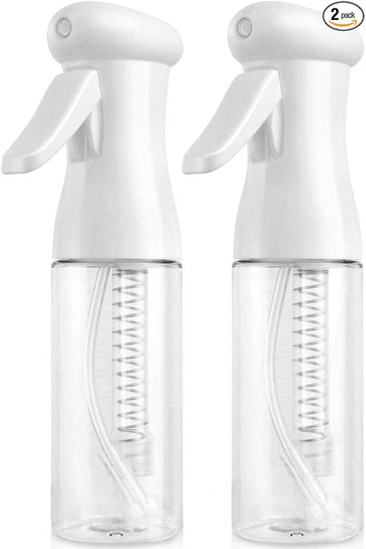 Continuous Travel Spray Bottle,Hair Small Spray Bottl e,Plants Water Spray Mist Bottle,Ultra-Fine Spray Bottle for Hair,Skincare, Plant Care, Pet Grooming, Cleaning 100 ML White（2 Pcs）