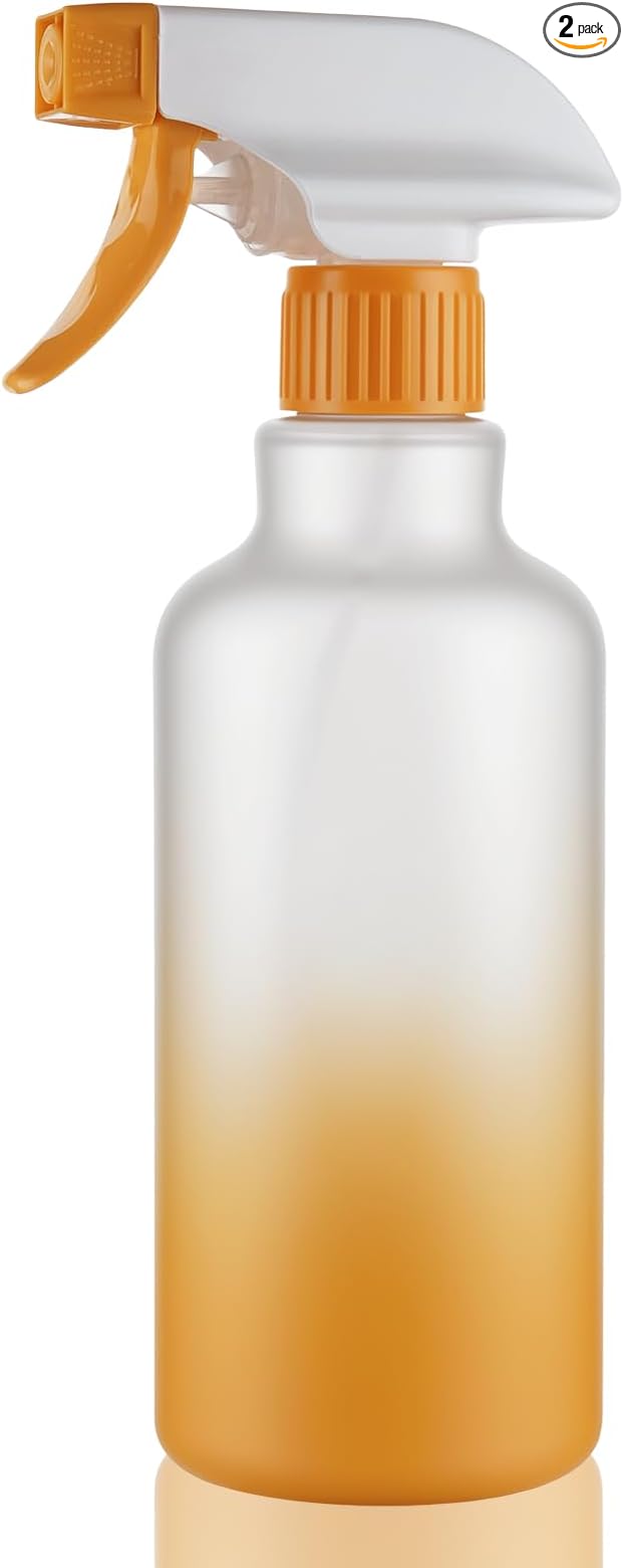 Spray Bottles Plastic Spray Bottle for Hair Mist/Stream Heavy Duty Empty Spray Bottles for Cleaning Solutions, Plants, Cooking (16.9oz-Yellow)